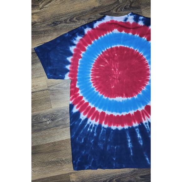 Philadelphia 76ers Tie-Dye T-Shirt XXL Liquid Blue Skeleton Dunk Unworn - Picture 8 of 9